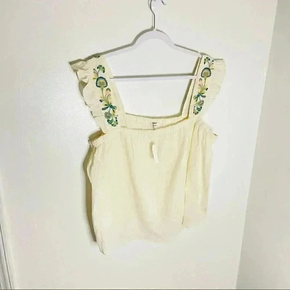 NEW Madewell Embroidered-Strap Swing Top - Picture 3 of 8